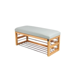 Ławka Pufa Tapicerowana Siedzisko Gładkie Ekoskóra Popiel LGS-89 Rozmiary od 50 cm do 200 cm