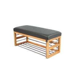 Ławka Pufa Tapicerowana Siedzisko Gładkie Ekoskóra Grafit LGS-89 Rozmiary od 50 cm do 200 cm