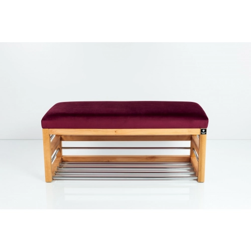 Ławka Pufa Tapicerowana Siedzisko Gładkie Bordowy LGS-89 Rozmiary od 50 cm do 200 cm