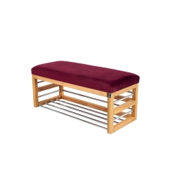 Ławka Pufa Tapicerowana Siedzisko Gładkie Bordowy LGS-89 Rozmiary od 50 cm do 200 cm