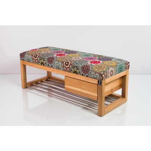 Ławka Szafka Pufa Tapicerowana Siedzisko Gładkie Hexagony Mandala LGS-9 Rozmiary od 50 cm do 200 cm