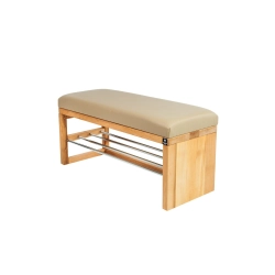 Ławka Pufa Tapicerowana Siedzisko Gładkie Ekoskóra Beż LGS-91 Rozmiary od 50 cm do 200 cm