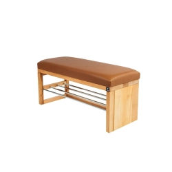 Ławka Pufa Tapicerowana Siedzisko Gładkie Ekoskóra Brązowy LGS-91 Rozmiary od 50 cm do 200 cm
