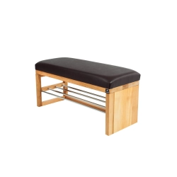 Ławka Pufa Tapicerowana Siedzisko Gładkie Ekoskóra Brązowy LGS-91 Rozmiary od 50 cm do 200 cm