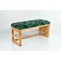 Ławka Pufa Tapicerowana Siedzisko Gładkie Liście Tropikalne LGS-91 Rozmiary od 50 cm do 200 cm
