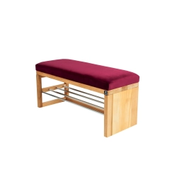 Ławka Pufa Tapicerowana Siedzisko Gładkie Bordowy LGS-91 Rozmiary od 50 cm do 200 cm