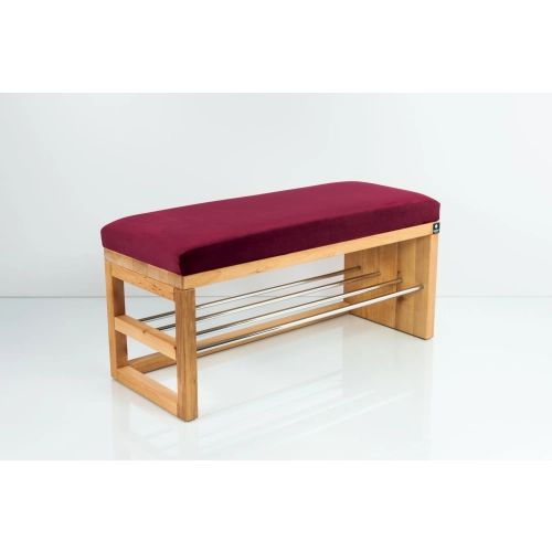 Ławka Pufa Tapicerowana Siedzisko Gładkie Bordowy LGS-91 Rozmiary od 50 cm do 200 cm