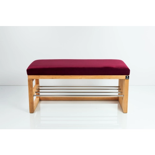 Ławka Pufa Tapicerowana Siedzisko Gładkie Bordowy LGS-91 Rozmiary od 50 cm do 200 cm