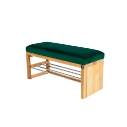 Ławka Pufa Tapicerowana Siedzisko Gładkie Butelkowa Zieleń LGS-91 Rozmiary od 50 cm do 200 cm