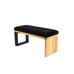 Ławka Pufa Tapicerowana Siedzisko Gładkie Czarny LGS-92 Rozmiary od 50 cm do 200 cm