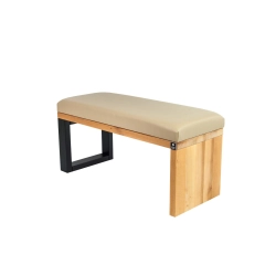 Ławka Pufa Tapicerowana Siedzisko Gładkie Ekoskóra Beż LGS-92 Rozmiary od 50 cm do 200 cm