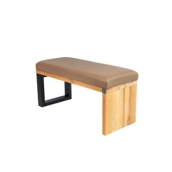 Ławka Pufa Tapicerowana Siedzisko Gładkie Ekoskóra Brązowy LGS-92 Rozmiary od 50 cm do 200 cm