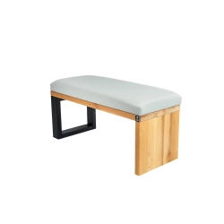 Ławka Pufa Tapicerowana Siedzisko Gładkie Ekoskóra Popiel LGS-92 Rozmiary od 50 cm do 200 cm