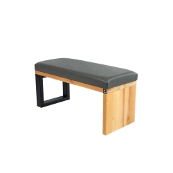 Ławka Pufa Tapicerowana Siedzisko Gładkie Ekoskóra Grafit LGS-92 Rozmiary od 50 cm do 200 cm