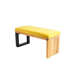 Ławka Pufa Tapicerowana Siedzisko Gładkie Cytrynowa Żółcień LGS-92 Rozmiary od 50 cm do 200 cm