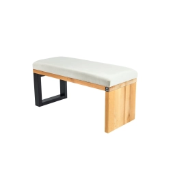 Ławka Pufa Tapicerowana Siedzisko Gładkie Srebrny LGS-92 Rozmiary od 50 cm do 200 cm