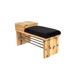 Ławka Pufa Tapicerowana Siedzisko Gładkie Czarny LGS-94 Rozmiary od 50 cm do 200 cm