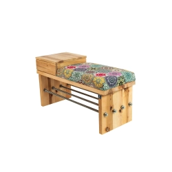 Ławka Pufa Tapicerowana Siedzisko Gładkie Hexagony Mandala LGS-94 Rozmiary od 50 cm do 200 cm