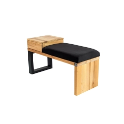 Ławka Pufa Tapicerowana Siedzisko Gładkie Czarny LGS-95 Rozmiary od 50 cm do 200 cm