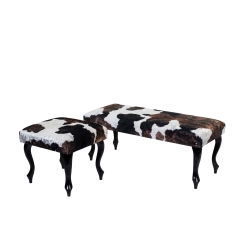 Komplet Ławeczka Tapicerowana LPG-1 i Taboret Pufa Krowa 01 LPG-0 Rozmiary