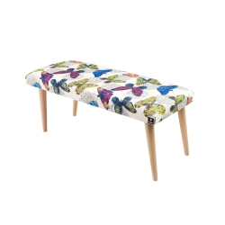 Ławeczka Pufa Tapicerowana Siedzisko Gładkie Butterfly 04 LPG-10 Rozmiary od 50 cm do 120 cm