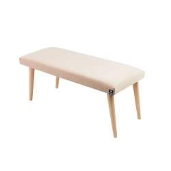 Ławeczka Pufa Tapicerowana Siedzisko Gładkie Beż LPG-10 Rozmiary od 50 cm do 120 cm