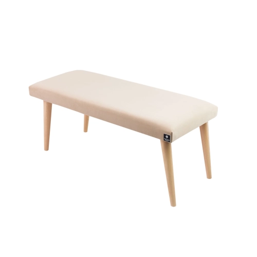 Ławeczka Pufa Tapicerowana Siedzisko Gładkie Beż LPG-10 Rozmiary od 50 cm do 120 cm