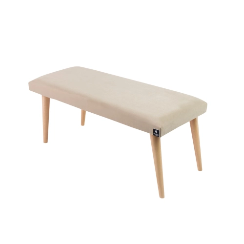 Ławeczka Pufa Tapicerowana Siedzisko Gładkie Ecru LPG-10 Rozmiary od 50 cm do 120 cm