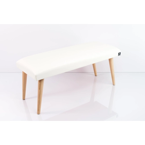 Ławeczka Pufa Tapicerowana Siedzisko Gładkie Ekoskóra Biały LPG-10 Rozmiary od 50 cm do 120 cm