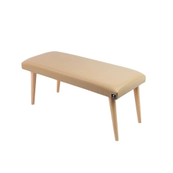 Ławeczka Pufa Tapicerowana Siedzisko Gładkie Ekoskóra Beż LPG-10 Rozmiary od 50 cm do 120 cm