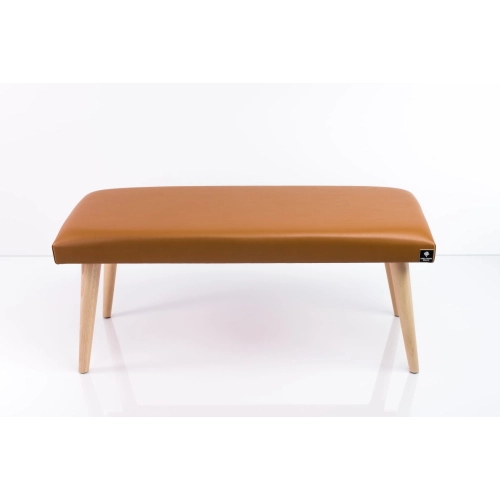 Ławeczka Pufa Tapicerowana Siedzisko Gładkie Ekoskóra Brąz LPG-10 Rozmiary od 50 cm do 120 cm