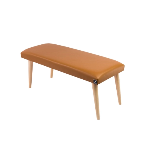 Ławeczka Pufa Tapicerowana Siedzisko Gładkie Ekoskóra Brąz LPG-10 Rozmiary od 50 cm do 120 cm