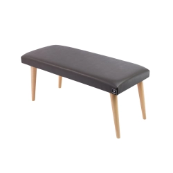 Ławeczka Pufa Tapicerowana Siedzisko Gładkie Ekoskóra Grafit LPG-10 Rozmiary od 50 cm do 120 cm