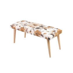 Ławeczka Pufa Tapicerowana Siedzisko Gładkie Odcień Brązu i Beżu LPG-10 Rozmiary od 50 cm do 120 cm