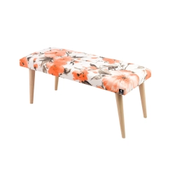 Ławeczka Pufa Tapicerowana Siedzisko Gładkie Pomarańczowy LPG-10 Rozmiary od 50 cm do 120 cm
