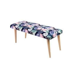 Ławeczka Pufa Tapicerowana Siedzisko Gładkie Akwarela Kwiaty Ptaki LPG-10 Rozmiary od 50 cm do 120 cm