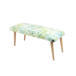Ławeczka Pufa Tapicerowana Siedzisko Gładkie Liście Monstery LPG-10 Rozmiary od 50 cm do 120 cm