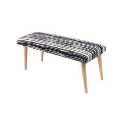 Ławeczka Pufa Tapicerowana Siedzisko Gładkie Malowane Paski LPG-10 Rozmiary od 50 cm do 120 cm