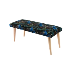 Ławeczka Pufa Tapicerowana Siedzisko Gładkie Pawie LPG-10 Rozmiary od 50 cm do 120 cm
