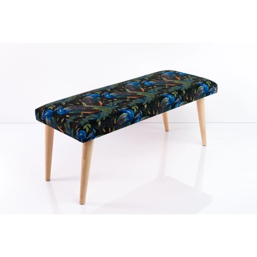 Ławeczka Pufa Tapicerowana Siedzisko Gładkie Pawie LPG-10 Rozmiary od 50 cm do 120 cm