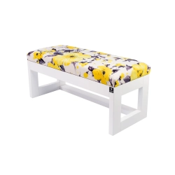 Ławka Pufa Tapicerowana Siedzisko Gładkie Marakesz Żółty LPG-16 Rozmiary od 50 cm do 200 cm