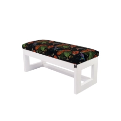 Ławka Pufa Tapicerowana Siedzisko Gładkie Liście Maki Koliber LPG-16 Rozmiary od 50 cm do 200 cm