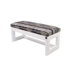 Ławka Pufa Tapicerowana Siedzisko Gładkie Malowane Paski LPG-16 Rozmiary od 50 cm do 200 cm