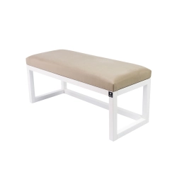 Ławka Pufa Tapicerowana Siedzisko Gładkie Ecru LPG-2 Rozmiary od 50 cm do 200 cm