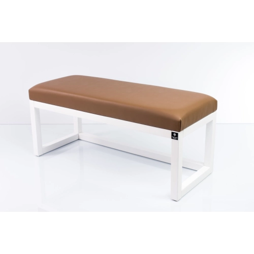 Ławka Pufa Tapicerowana Siedzisko Gładkie Ekoskóra Brązowa LPG-2 Rozmiary od 50 cm do 200 cm