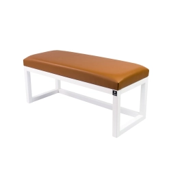 Ławka Pufa Tapicerowana Siedzisko Gładkie Ekoskóra Brązowa LPG-2 Rozmiary od 50 cm do 200 cm