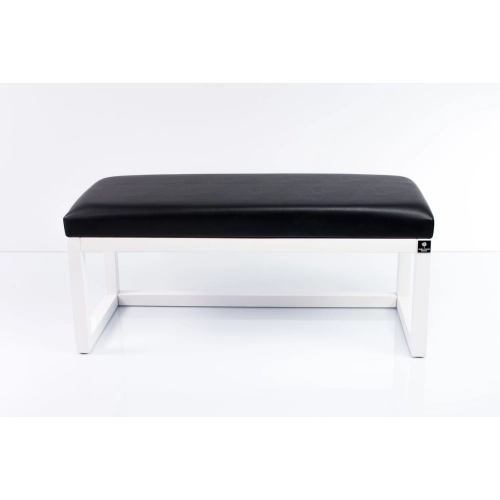 Ławka Pufa Tapicerowana Siedzisko Gładkie Ekoskóra Czarny LPG-2 Rozmiary od 50 cm do 200 cm