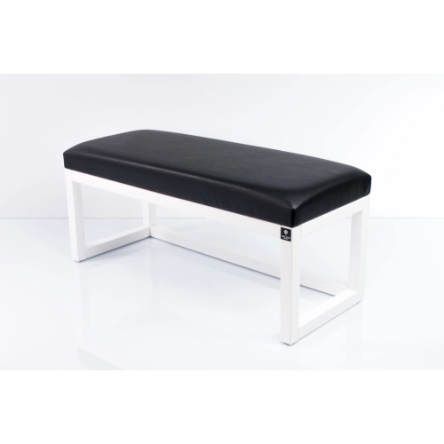 Ławka Pufa Tapicerowana Siedzisko Gładkie Ekoskóra Czarny LPG-2 Rozmiary od 50 cm do 200 cm