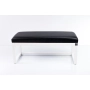 Ławka Pufa Tapicerowana Siedzisko Gładkie Ekoskóra Czarny LPG-2 Rozmiary od 50 cm do 200 cm