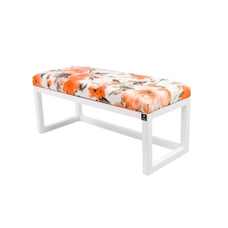 Ławka Pufa Tapicerowana Siedzisko Gładkie Marakesz Pomarańczowy LPG-2 Rozmiary od 50 cm do 200 cm